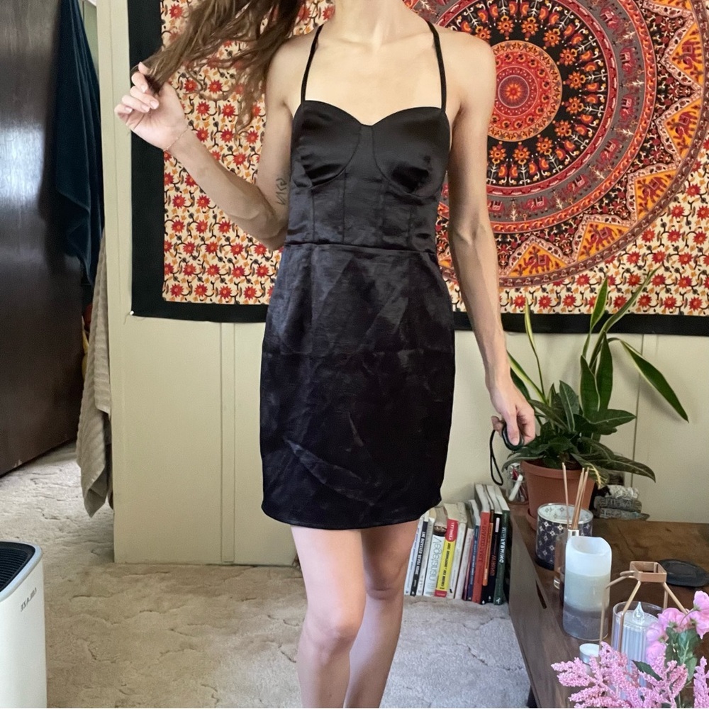 Women’s XXS Wild Fable Black Mini Dress With Sweetheart Neckline